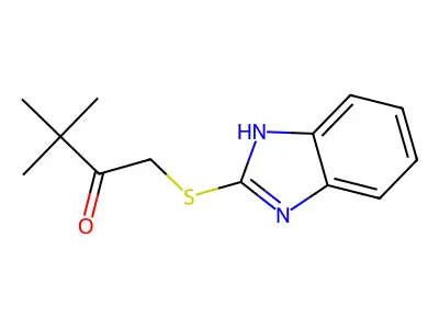1-(1H-benzimidazol-2-ylsulfanyl)-3,3-dimethyl-2-butanone structure