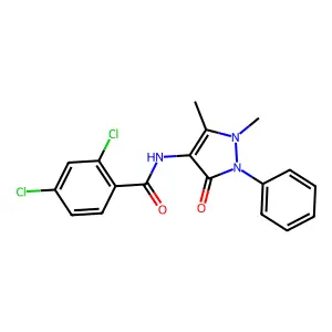 2,4-Dichloro-N-(1,5-dimethyl-3-oxo-2-PH-2,3-dihydro-1H-pyrazol-4-YL)-benzamide structure