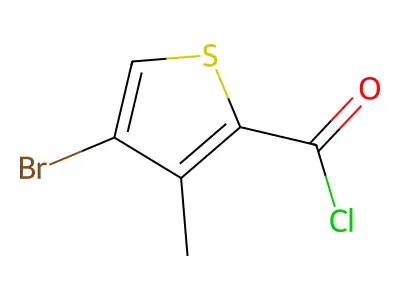 4-Bromo-3-methylthiophene-2-carbonyl chloride structure