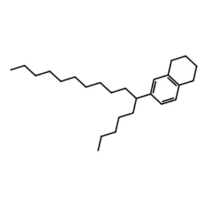 Hexadecane, 6-(5,6,7,8-tetrahydro-2-naphthyl)- structure