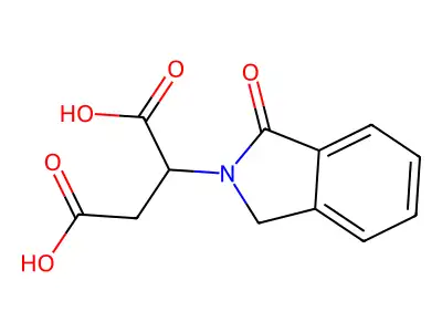 2-(1-oxo-1,3-dihydro-2H-isoindol-2-yl)succinic acid structure