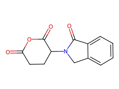 3-(3-oxo-1H-isoindol-2-yl)oxane-2,6-dione structure