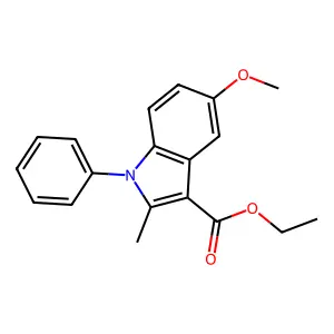 Ethyl 5-methoxy-2-methyl-1-phenyl-1H-indole-3-carboxylate structure
