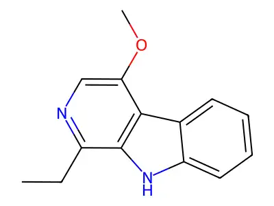 1-ethyl-4-methoxy-9H-pyrido(3,4-b)indole structure