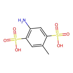 2-氨基-5-甲基-1,4-苯二磺酸 structure