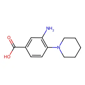 3-Amino-4-(piperidin-1-yl)benzoic acid structure