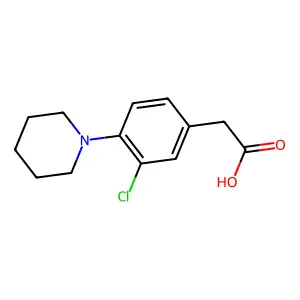 (3-氯-4-哌啶基苯基)乙酸 structure