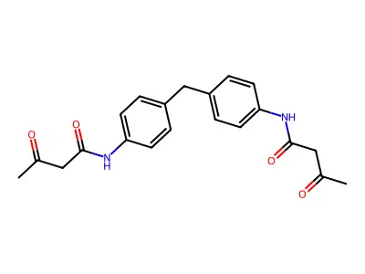 N,N'-(Methylenedi-4,1-phenylene)bis(3-oxobutyramide) structure