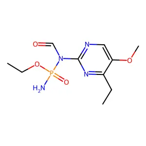 Ethyl N-(4-ethyl-5-methoxypyrimidin-2-yl)-N-formylphosphorodiamidate structure