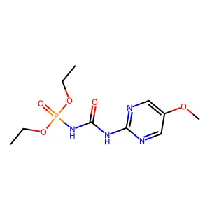 Phosphoramidic acid, ((5-methoxy-2-pyrimidinyl)carbamoyl)-, diethyl ester structure