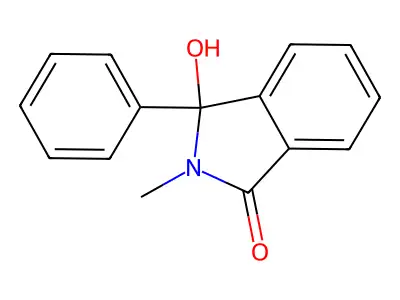 3-hydroxy-2-methyl-3-phenyl-2,3-dihydro-1H-isoindol-1-one structure