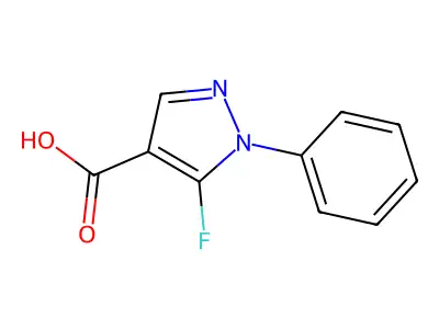 5-fluoro-1-phenyl-1H-pyrazole-4-carboxylic acid structure