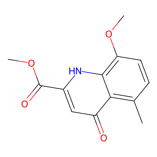 Methyl-4-hydroxy-5-methyl-8-methoxy-quinoline-2-carboxylate structure