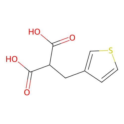 2-(噻吩-3-基甲基)丙二酸 structure