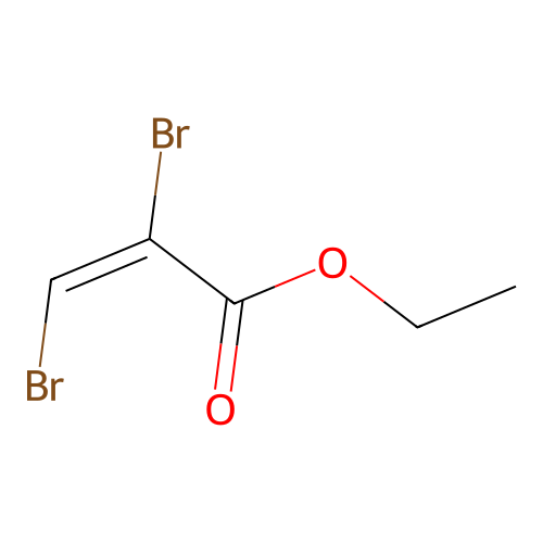 ethyl (E)-2,3-dibromoprop-2-enoate structure