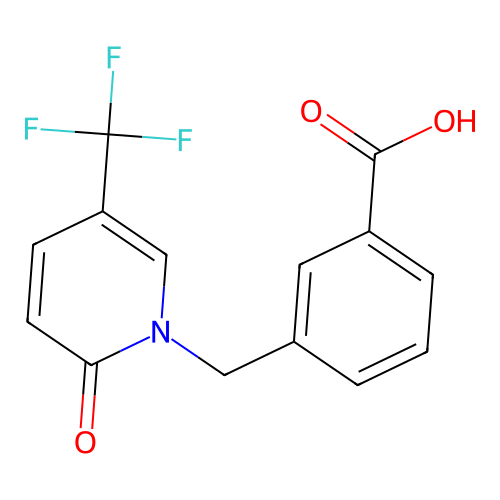 1-(3-Carboxybenzyl)-5-(trifluoromethyl)-2-pyridone structure