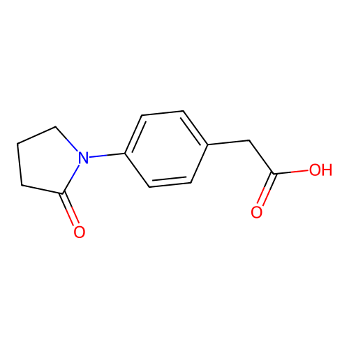 2-[4-(2-Oxopyrrolidin-1-yl)phenyl]acetic acid structure