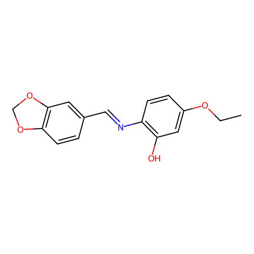 2-(1,3-Benzodioxol-5-ylmethylideneamino)-5-ethoxyphenol structure
