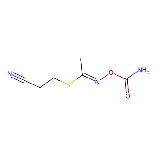 Acetimidic acid, N-(carbamoyloxy)thio-, ester with 3-mercaptopropionitrile structure