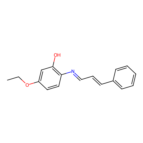 5-ethoxy-2-[[(E)-3-phenylprop-2-enylidene]amino]phenol structure