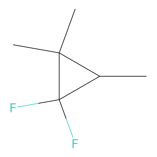 1,1-Difluoro-2,2,3-trimethyl-cyclopropane structure