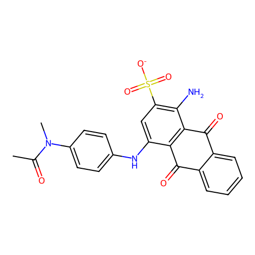 4-[4-[Acetyl(methyl)amino]anilino]-1-amino-9,10-dioxoanthracene-2-sulfonate structure