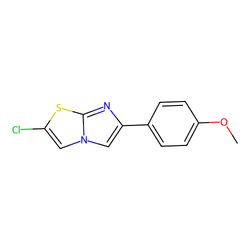 2-Chloro-6-(4-methoxyphenyl)imidazo[2,1-b]thiazole structure