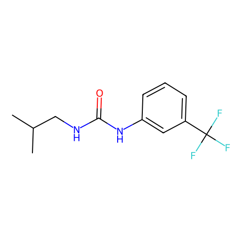 N-isobutyl-N'-[3-(trifluoromethyl)phenyl]urea structure