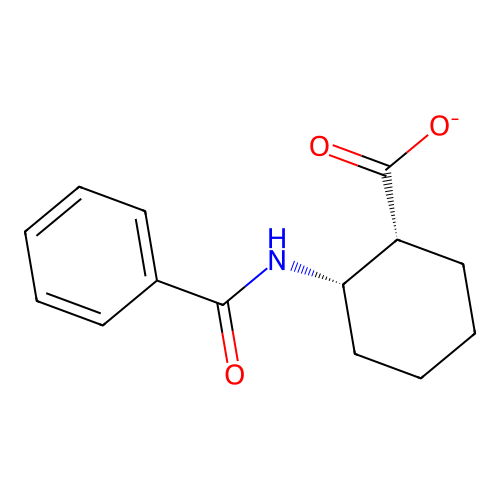 cis-(1R,2S)-2-benzamidocyclohexane-1-carboxylate structure