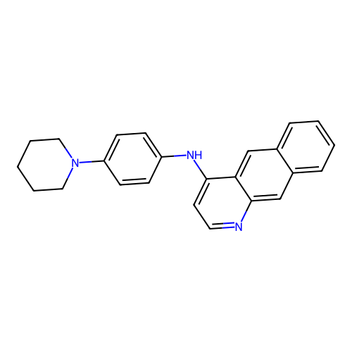 n-[4-(1-Piperidinyl)phenyl]benzo[g]quinolin-4-amine structure