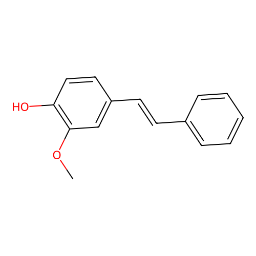 4-Hydroxy-3-methoxy stilbene structure