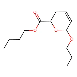 Butyl 6-propoxy-3,6-dihydro-2H-pyran-2-carboxylate structure