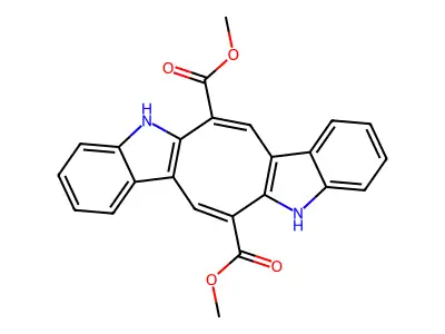 6,13-Dimethyl 5,12-dihydrocycloocta[1,2-b:5,6-ba(2)]diindole-6,13-dicarboxylate structure