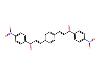 3,3'-(1,4-Phenylene)bis(1-(4-nitrophenyl)prop-2-en-1-one) structure