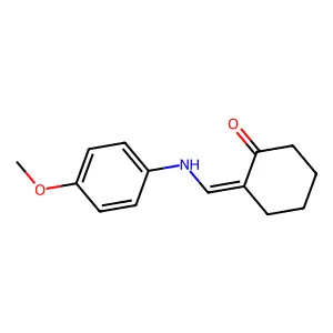 (2Z)-2-[(4-methoxyanilino)methylidene]cyclohexan-1-one structure