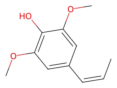 2,6-Dimethoxy-4-prop-1-enylphenol structure