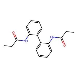 N-[2-[2-(propanoylamino)phenyl]phenyl]propanamide structure
