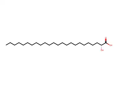 2-Hydroxytetracosanoic acid, (R)- structure