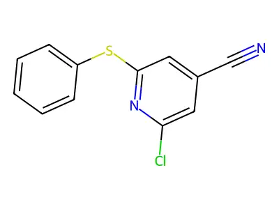 2-Chloro-6-(phenylthio)isonicotinonitrile structure