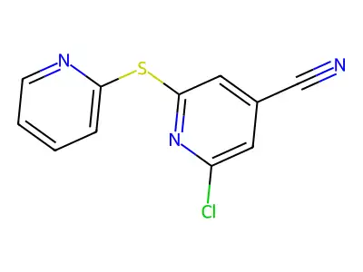 2-Chloro-6-(2-Pyridylthio)Isonicotinonitrile structure