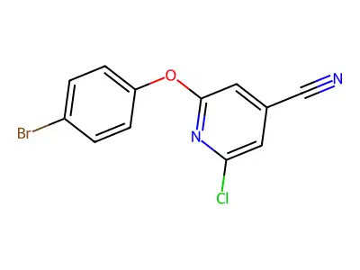 2-(4-Bromophenoxy)-6-chloroisonicotinonitrile structure