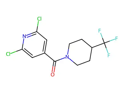 (2,6-Dichloro-4-pyridyl)[4-(trifluoromethyl)piperidino]methanone structure