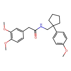 2-(3,4-dimethoxyphenyl)-N-[[1-(4-methoxyphenyl)cyclopentyl]methyl]acetamide structure