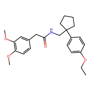 2-(3,4-dimethoxyphenyl)-N-[[1-(4-ethoxyphenyl)cyclopentyl]methyl]acetamide structure