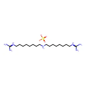 Heptadecane, 9-aza-1,17-diguanidino-, sesquisulphate structure
