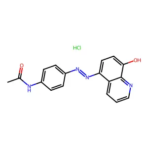4'-((8-Hydroxy-5-quinolyl)azo)acetanilide monohydrochloride structure