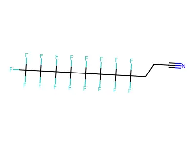 4,4,5,5,6,6,7,7,8,8,9,9,10,10,11,11,11-Heptadecafluoroundecanenitrile structure