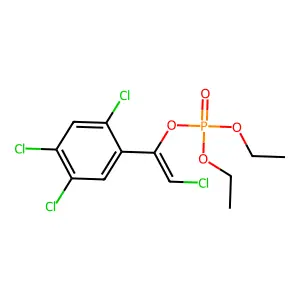 2-Chloro-1-(2,4,5-trichlorophenyl)ethenyl diethyl phosphate structure