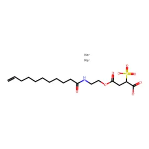 Disodium 4-(undecylenic monoethanolamide) sulfosuccinate structure