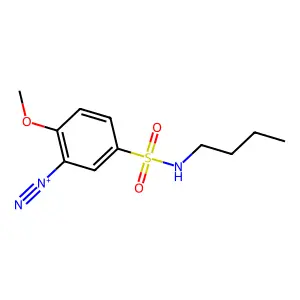 Benzenediazonium, 5-[(butylamino)sulfonyl]-2-methoxy- structure